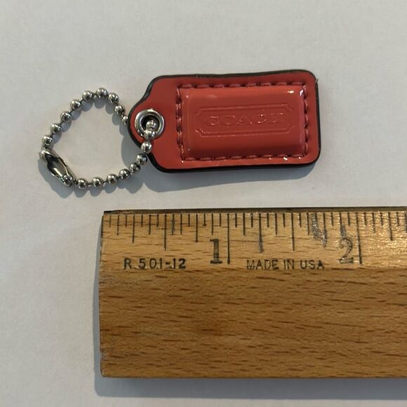 COACH Pink Patent Leather Keychain - Picture 2 of 3